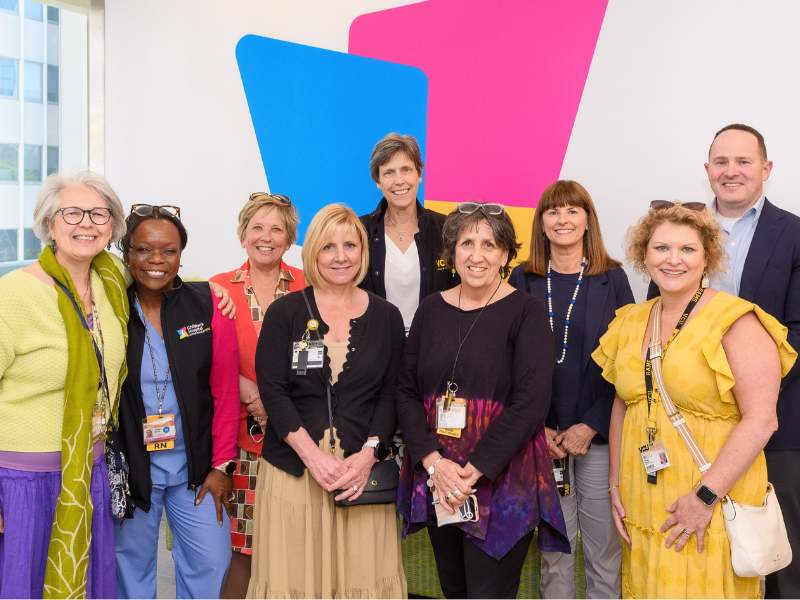 vcu school of nursing leadership pose with jeniece roane, alum and vice president of operations for the children's hospital of richmond