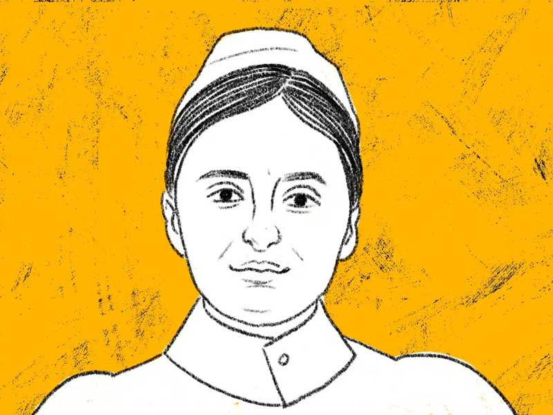 drawing of sadie heath cabaniss in her nursing uniform
