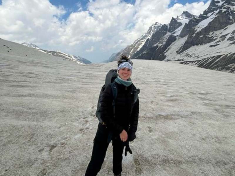 taiga sherman on a hike in alaska